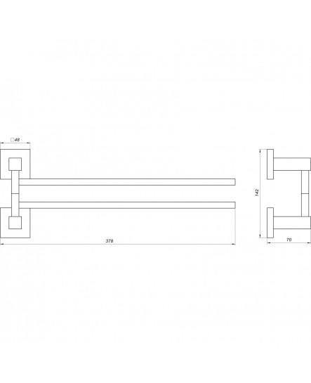 Держатель полотенец Globus Lux SQ 9431-2