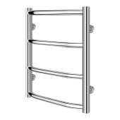 Сушарка для рушників водяна Lidz Trapezium (CRM) D38/25 400x500 P4