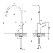 Смеситель для кухни Qtap Krychle 9050104UC