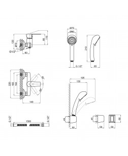 Смеситель для душа Qtap Levny 4050104C