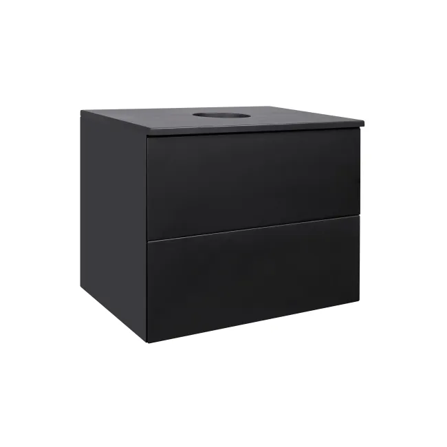 Тумба підвісна Qtap Tern 600х476х469 Matt black зі стільницею QT1779TPL602MB Тумба підвісна Qtap Tern 600х476х469 Matt black зі стільницею QT1779TPL602MB