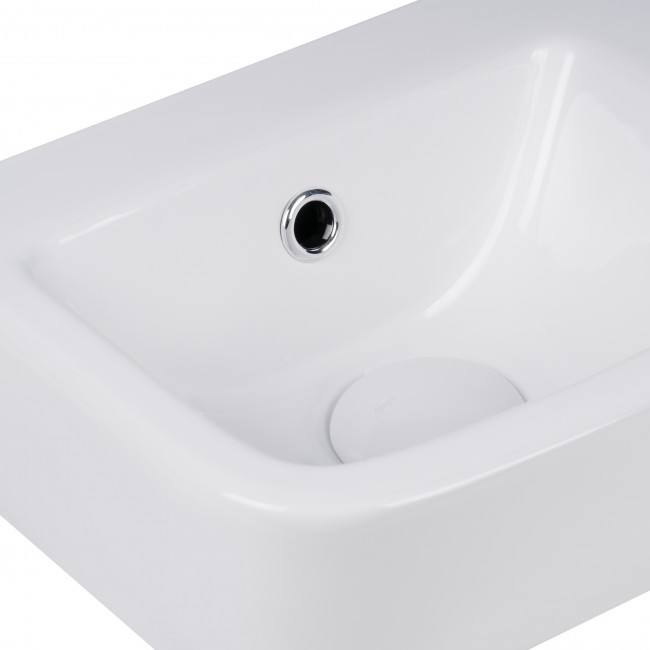 Раковина Qtap Tern 375х245х135 White с донным клапаном QT171110100RW