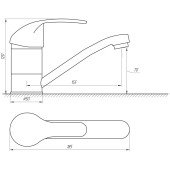 Смеситель для умывальника DOMINO ACCENT DAC-203M