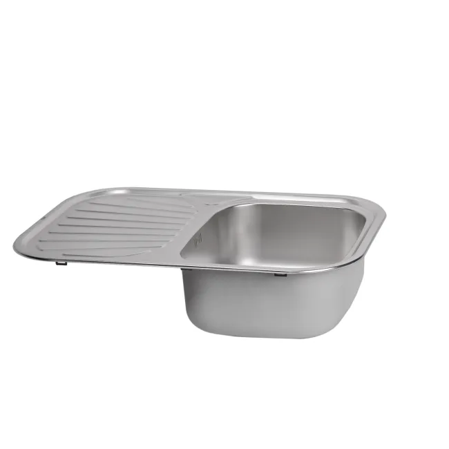 Кухонна мийка Qtap 7448 0,8 мм Satin (QT7448SAT08)