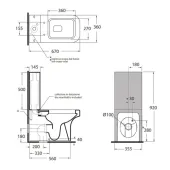 Бачок для унитаза Azzurra Tulip One TUO400B1MBL