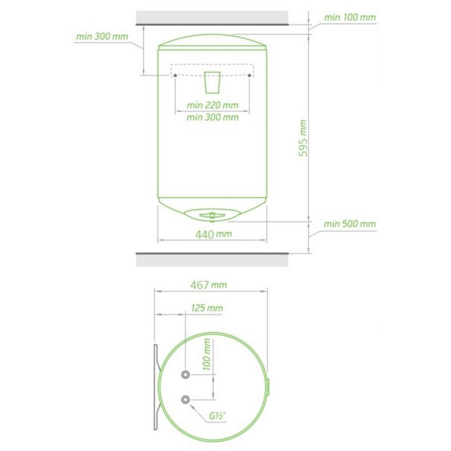 Водонагреватель Tesy Bilight 50 л, мокрый ТЭН 1,5 кВт (GCV504415B11TSR) 303311 2