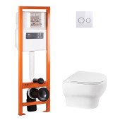 Набір Qtap інсталяція 4 в 1 з панеллю змиву Nest (QT0233M370 + QT0211P01V1176W) + унітаз з сидінням Aries QT0333063ERW Набір Qtap інсталяція 4 в 1 з панеллю змиву Nest (QT0233M370 + QT0211P01V1176W) + унітаз з сидінням Aries QT0333063ERW