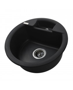 Гранітна мийка Globus Lux  GURON чорний металiк 480мм-А0001