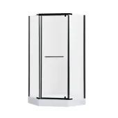 Душова кабіна Lidz Dozorca SC90x90.BLA.LOW.TR, з піддон Diament