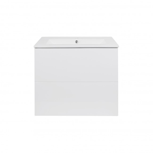 Комплект Qtap Tern 600х580х437 White тумба подвесная + раковина врезная QT1772TPL6013060CW