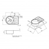 Кухонная мойка Qtap 6744L 0,8 мм Micro Decor (QT6744LMICDEC08)