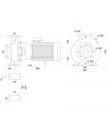 Насос моноблочний IR 32-160NC 3,0 кВт SAER (30 м3/год, 29.5 м)