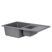 Кухонна мийка з додатковою чашею Qtap CS 7648 Grey (QT7648GRE471)