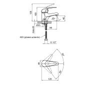 Змішувач для раковини Lidz (CRM) Smart 39 001