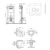 Набір Qtap інсталяція 4 в 1 з панеллю змиву Nest (QT0133M425 + QT0111V1164GW) + унітаз з сидінням Virgo QT1833051ERW