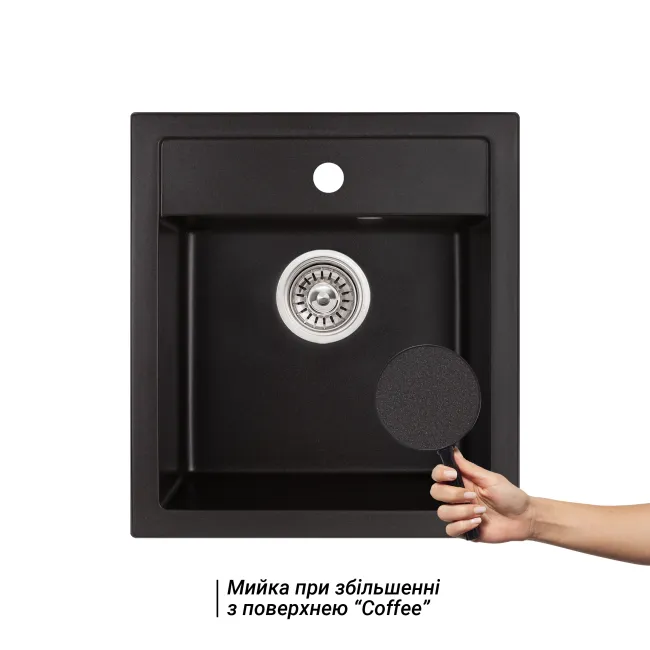 Кухонная мойка Qtap CS 5046 Black (QT5046BLA404)