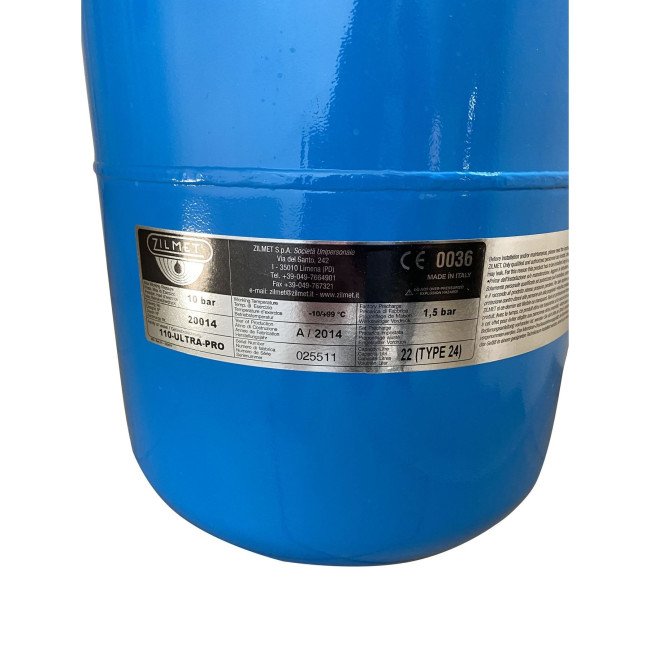 Гидроаккумулятор 24л Zilmet ultra-pro 10bar ВЕРТИКАЛЬНЫЙ, нерж. фланец, 3/4" 2