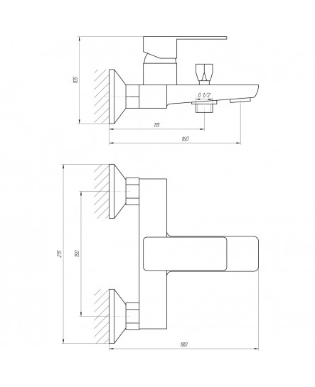 Змішувач для ванни Globus Lux Milano GLM-102