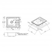 Кухонная мойка Lidz 6350 0,8 мм Micro Decor (LIDZ6350MDEC)