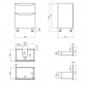 Тумба напольная Qtap Scorpio 605х825х460 Graphite QT1473TNВ602G