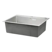Набір 4 в 1 Qtap кухонна мийка D6045 2.7/1.0 мм Satin + змішувач + сушарка + дозатор для миючого засобу