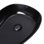 Раковина-чаша Qtap Leo 400x350x160 Matt black з донним клапаном QT1111A053MB