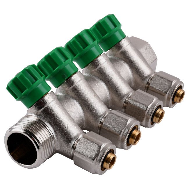 Коллектор ECO 1018 1/2х1G 4-й (под 35*) с перекрытием