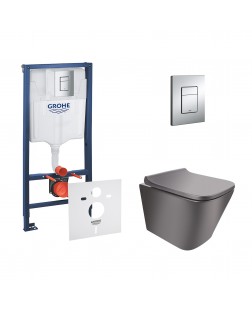 Набор инсталляция 4 в 1 Grohe Rapid SL 38772001 + унитаз с сиденьем Qtap Tern QT1733052ER