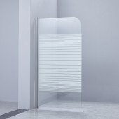 Штора на ванну Lidz Brama SS80x150L.CRM.L стекло Linie 6 мм, левая