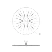 Лійка для верхнього душу Lidz (CRM) 51 10 103 30, Ø30 см