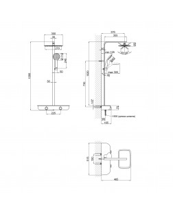 Душевая система Qtap Sloup 57106VGNC