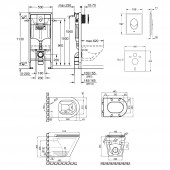 Набор инсталляция 4 в 1 Grohe Rapid SL 38722001 + унитаз с сиденьем Qtap Scorpio QT1433053ERW