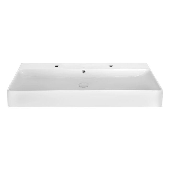 Раковина Qtap Nando 1100х420х135 White с донным клапаном QT1211K428W