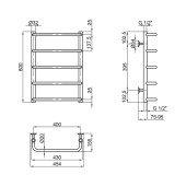 Сушарка для рушників водяна Lidz Standard (CRM) D32/20х1/2" 400x600 P5 Сушарка для рушників водяна Lidz Standard (CRM) D32/20х1/2" 400x600 P5