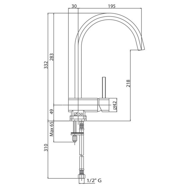 Змішувач для кухні Bianchi Kubik LVMKBK2012ACRM