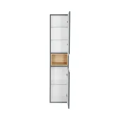 Пенал підвісний Qtap Robin 350х1650х316 Graphite/Whitish oak QT1376PP1652RGWO