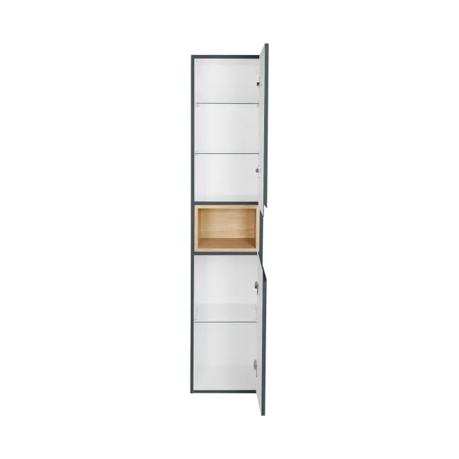 Пенал підвісний Qtap Robin 350х1650х316 Graphite/Whitish oak QT1376PP1652RGWO