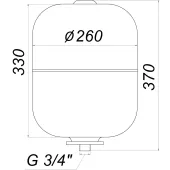 Гидроаккумулятор со сменной мембраной 19л ZILMET HY-PRO 10bar, белый ( 11H0001900 )