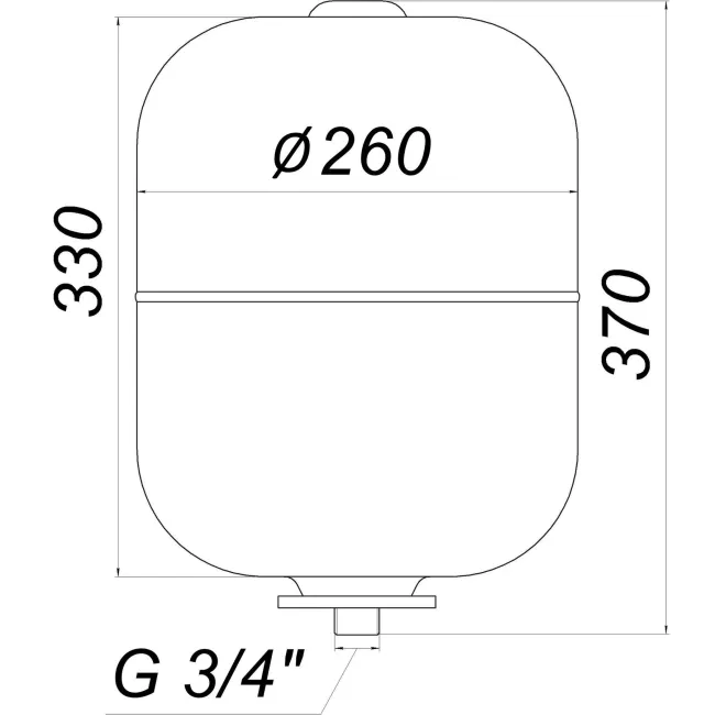Гидроаккумулятор со сменной мембраной 19л ZILMET HY-PRO 10bar, белый ( 11H0001900 )