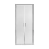 Душевая дверь в нишу Qtap Gemini CRM209.C6 90х190 см, стекло Clear 6 мм, покрытие CalcLess
