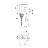 Змішувач для раковини Lidz (CRM) 44 80 001F