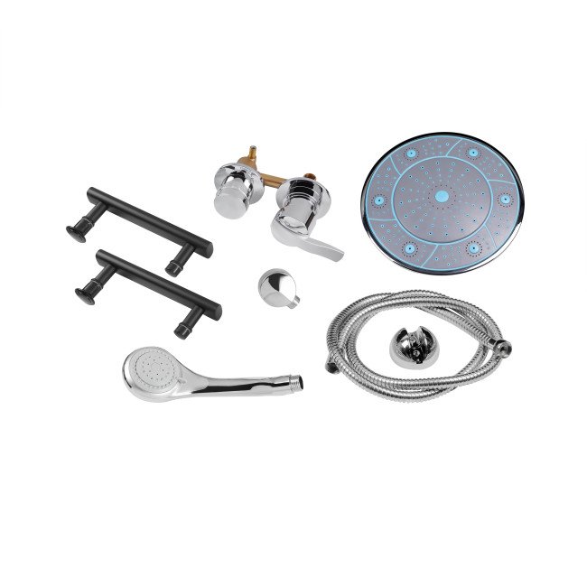 Гідромасажний бокс Lidz Majatek SBM90x90.BLA.HIGH.TR, з піддоном з панеллю Kupala Гідромасажний бокс Lidz Majatek SBM90x90.BLA.HIGH.TR, з піддоном з панеллю Kupala