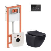 Набор Qtap инсталляция 4 в 1 с панелью смыва Nest (QT0133M425 + QT0111V1107GB) + унитаз с сиденьем Robin QT1333046ERMB Набор Qtap инсталляция 4 в 1 с панелью смыва Nest (QT0133M425 + QT0111V1107GB) + унитаз с сиденьем Robin QT1333046ERMB