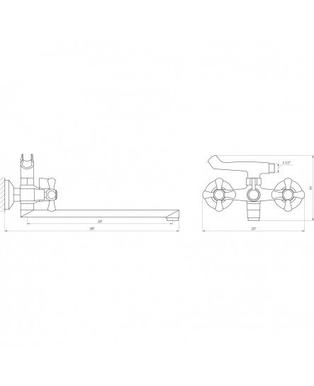 Смеситель для ванной DOMINO DBF-127-35F-CRUIZE