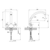 Смеситель для кухни Lidz (CRM) 75 21 271F-3