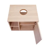 Тумба підвісна Qtap Pisces 600х480х437 Whitish oak зі стільницею QT2579TPL603WO
