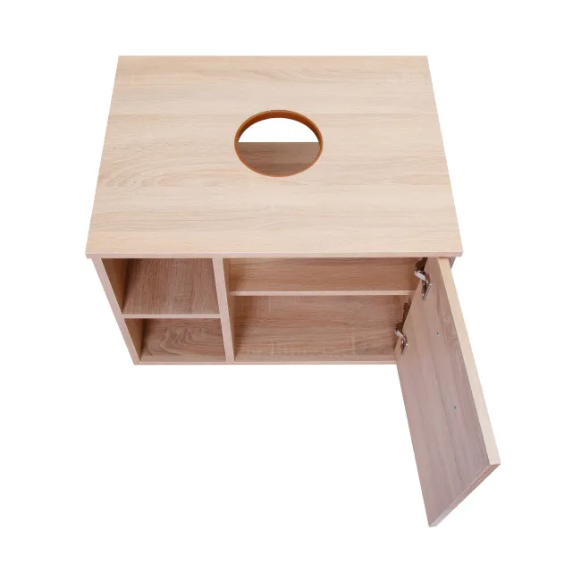 Тумба підвісна Qtap Pisces 600х480х437 Whitish oak зі стільницею QT2579TPL603WO