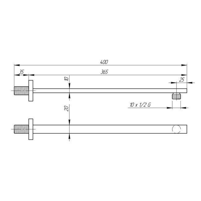 Кронштейн для верхнього душу Qtap 0011 CRM 2