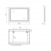 Зеркало Qtap Leo 1000х700 с LED-подсветкой QT1178120870120W