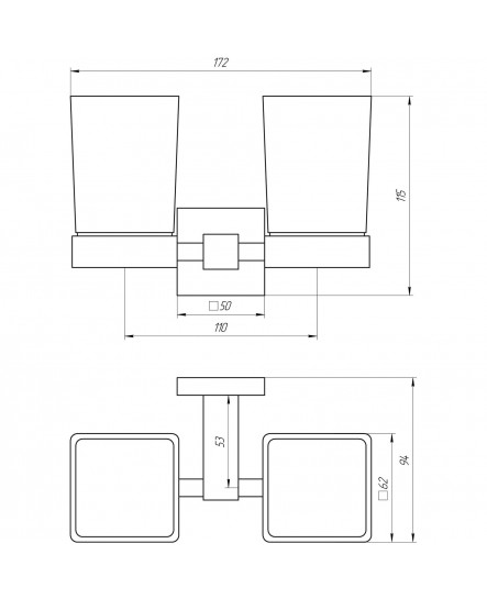 Стакан двойной Globus Lux SQ 9428